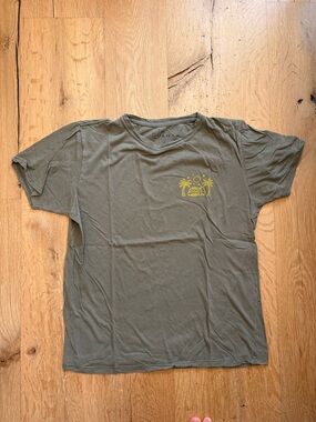 Olive Green Graphic Crewneck T-Shirt